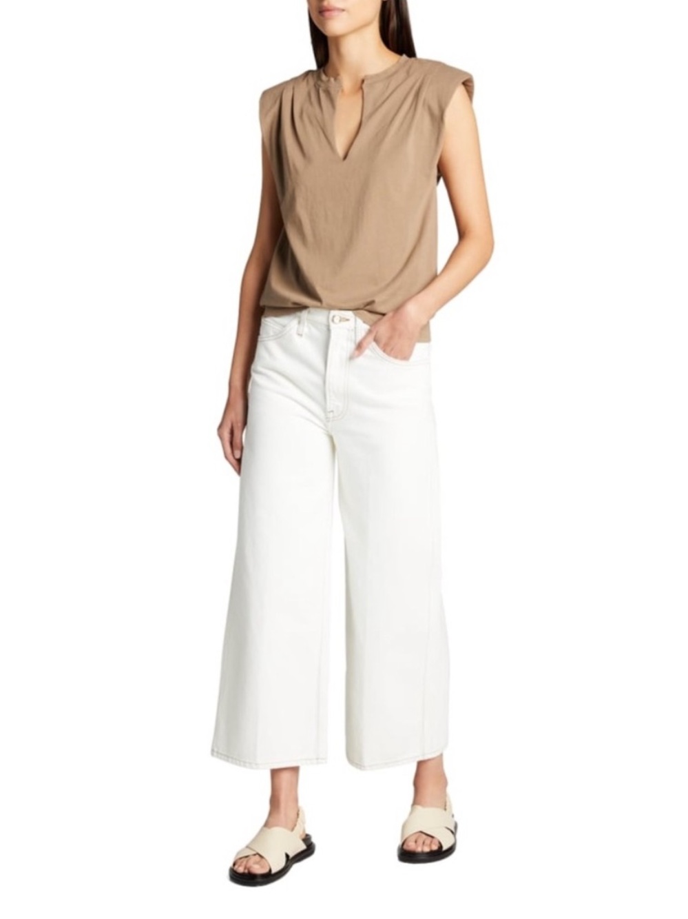 Frame Le Italien Wide Crop Jeans - Picture 1 of 8
